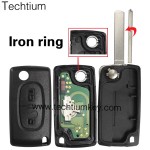 0523 ASK 433Mhz PCF7941 chip 307/VA2 blade 2 button remote key for Citroen cars 2006-2011