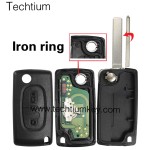 0523 ASK 433Mhz PCF7941 chip 307/VA2 blade 2 button remote key for Citroen 2006-2011