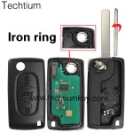 0536 ASK 433Mhz ID46/PCF7961 chip 307/VA2  blade 3 Tasten Fernschlüssel für Citroen 2006-2011