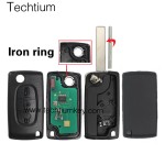 0536 FSK 433Mhz ID46/PCF7961 chip 407/HU83 blade 3 button remote key for Citroen cars after 2011