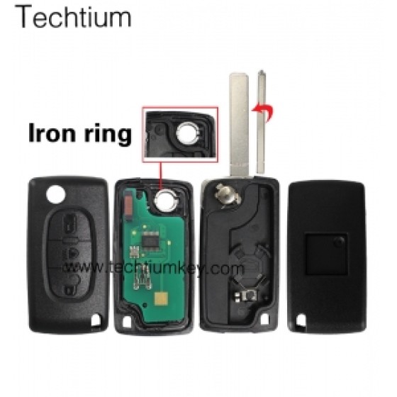 0536 ASK 433Mhz ID46/PCF7961 chip 307/VA2 blade 3 button remote key for Citroen 2006-2011