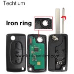 0536 ASK 433Mhz ID46/PCF7961 chip 307/VA2 blade 3 button remote key for Citroen 2006-2011