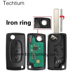 0536 FSK 433Mhz ID46/PCF7961 chip 407/HU83 blade 3 button remote key for Citroen cars after 2011