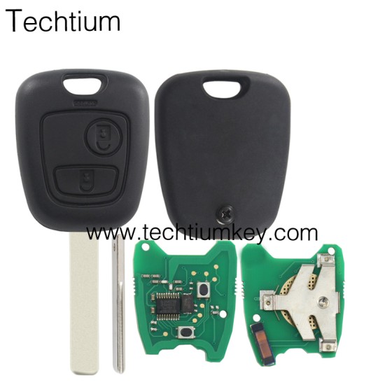 433Mhz ID46 chip 407/HU83 blade 2 button remote key for Citroen