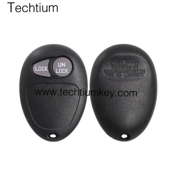 with battery place 2 button remote key shell for GM