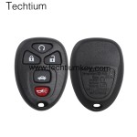 No battery place 5 button remote key shell for Cadillac